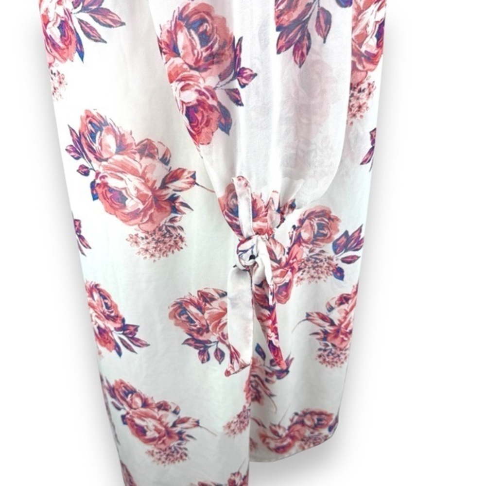 Floral Off the Shoulder Dress Womens Size Large Cottage Romantic Fairy Flowy - Picture 11 of 12